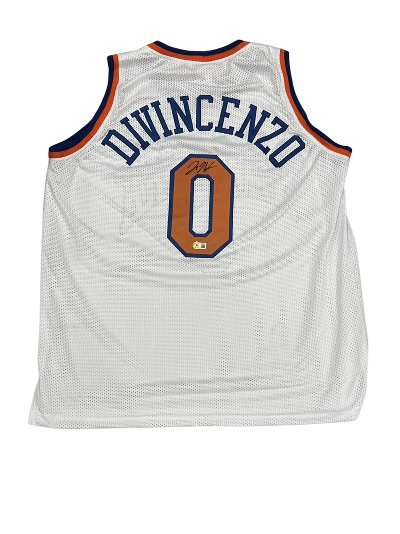 Donte DiVincenzo Signed New York Knicks Custom Jersey Beckett Witness BAS COA