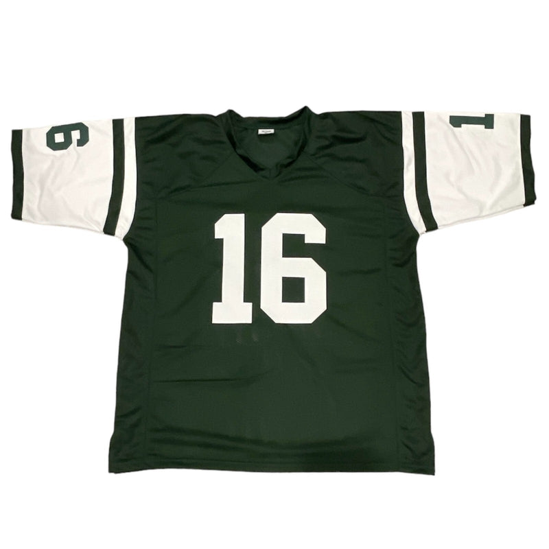 Vinny Testaverde Signed Jets Custom Jersey w/ Monday Miracle Beckett W BAS COA