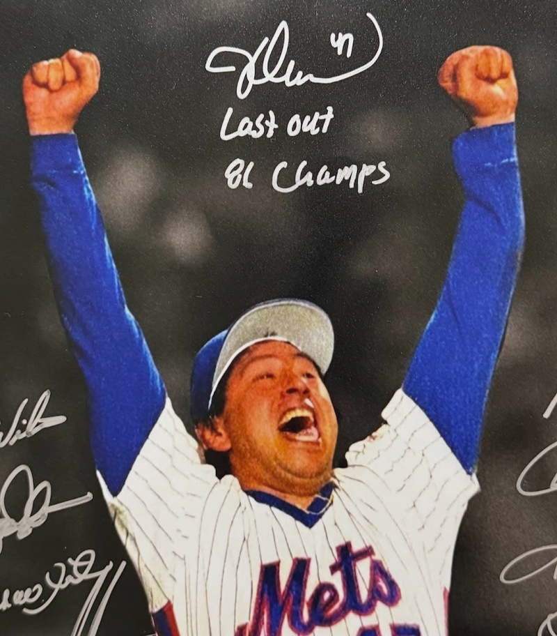 New York Mets 1986 World Series 23 Auto Team Signed 16x20 Photo w/ Insc. JSA COA