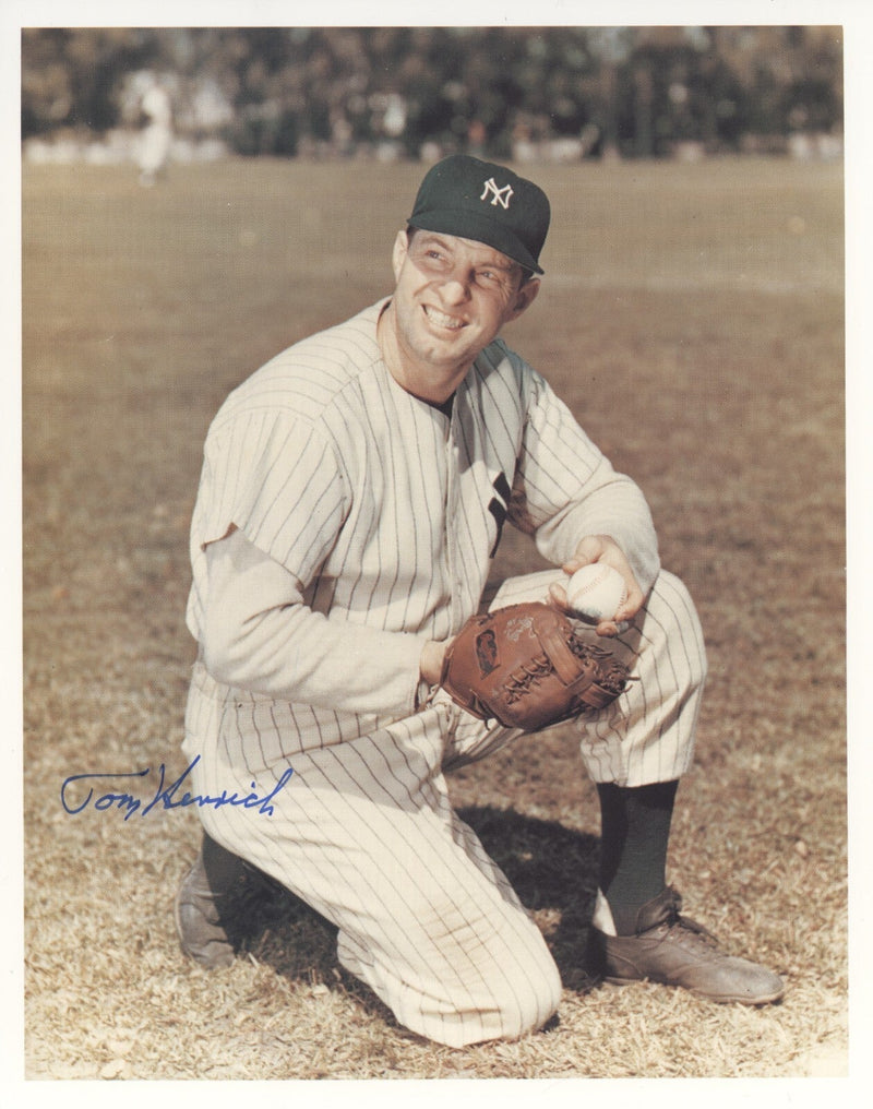Tom Henrich Signed Autographed New York Yankees 8x10 Photo LSCM COA