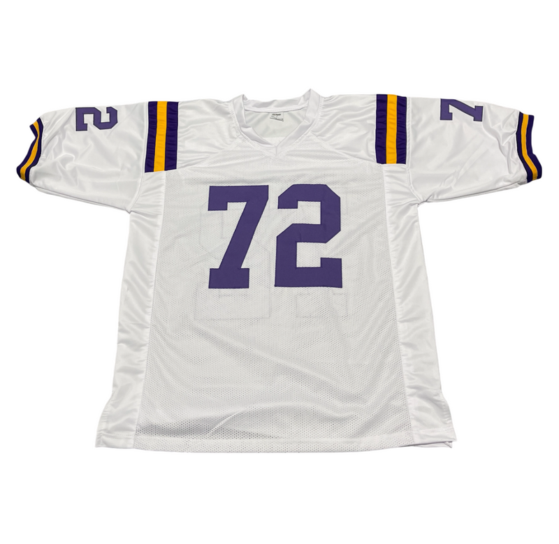 Bob Lilly Signed TCU Custom Jersey w/ 2 Ins Beckett Witness BAS COA