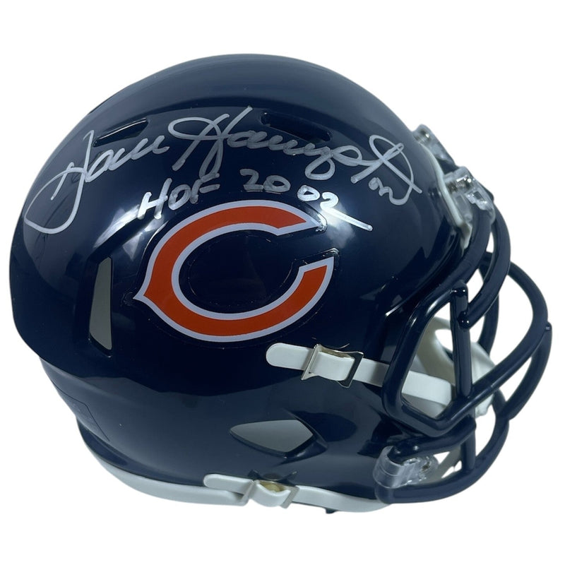 Dan Hampton Signed Bears Speed Mini Helmet w/ HOF 2002 Beckett Witness BAS COA