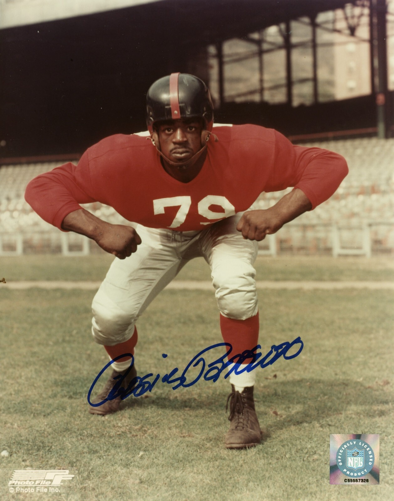 Rosey Brown Signed Autographed New York Giants 8x10 Photo File LSCM COA