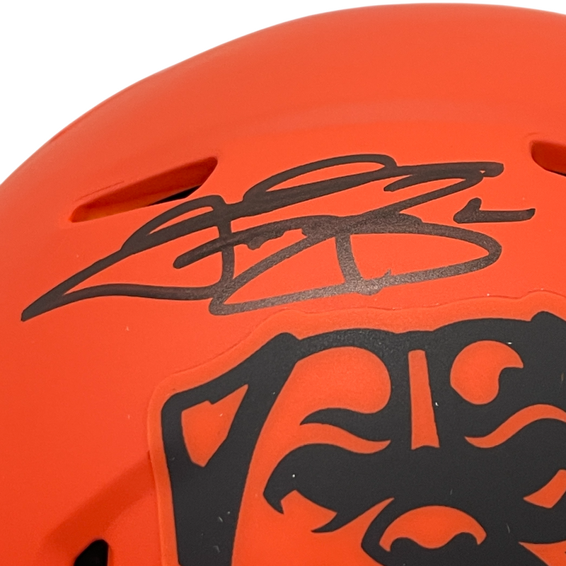 Johnny Manziel Signed Browns Rave Mini Helmet w F**K Cleveland Beckett W BAS COA