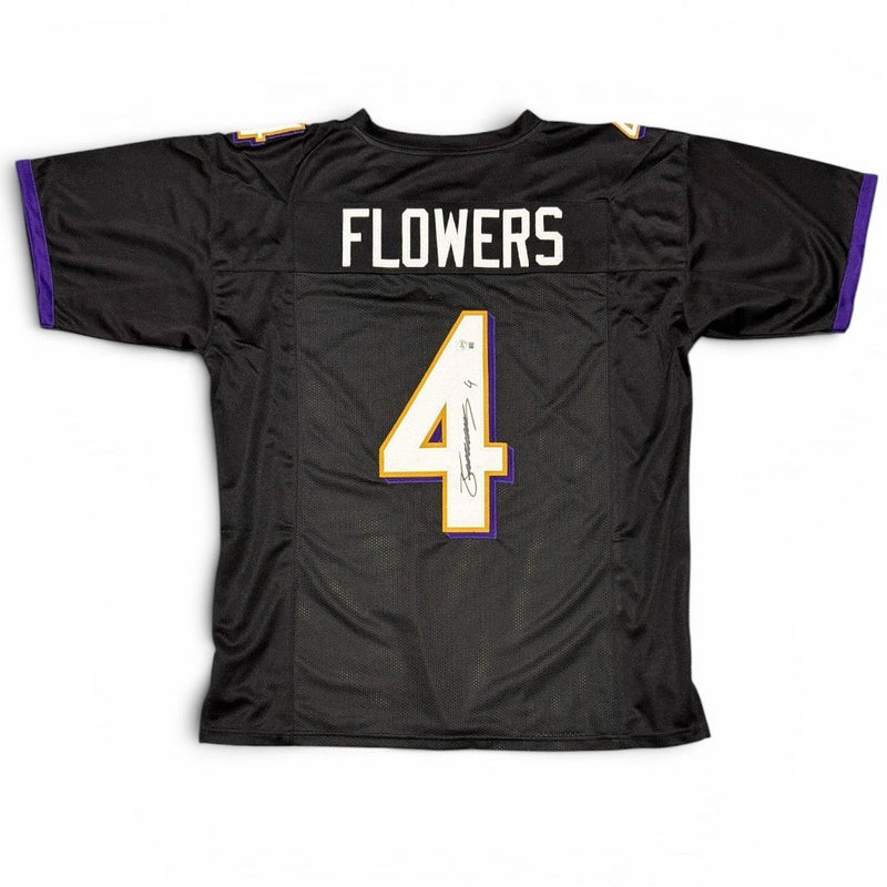 Zay Flowers Signed Baltimore Ravens Custom Jersey Beckett Witness BAS COA