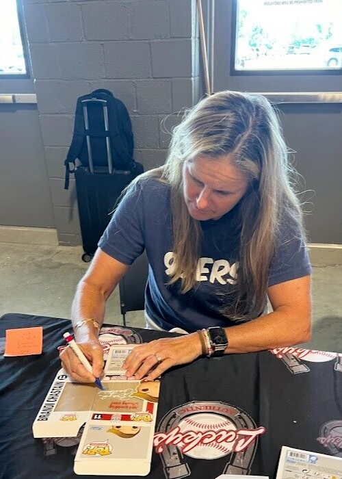 Brandi Chastain Signed Auto USA Funko Pop 99 WC Wining Goal Beckett BAS COA RWB
