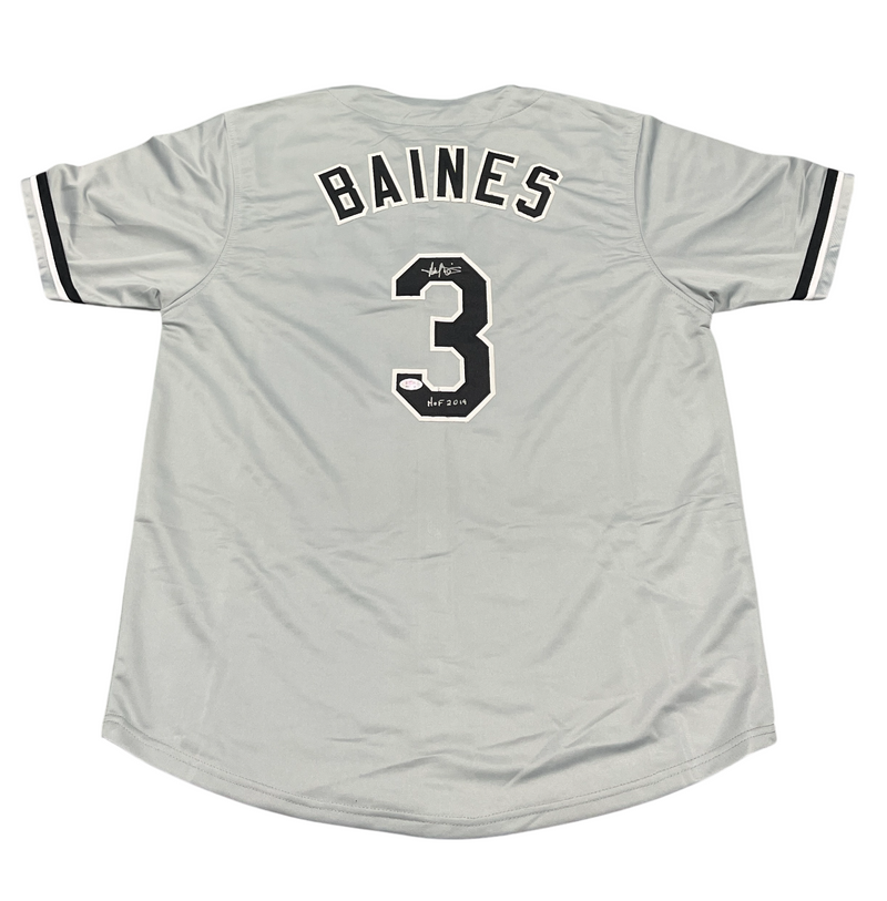 Harold Baines Signed Chicago White Sox Custom Grey Jersey w/ HOF 19 PSA COA
