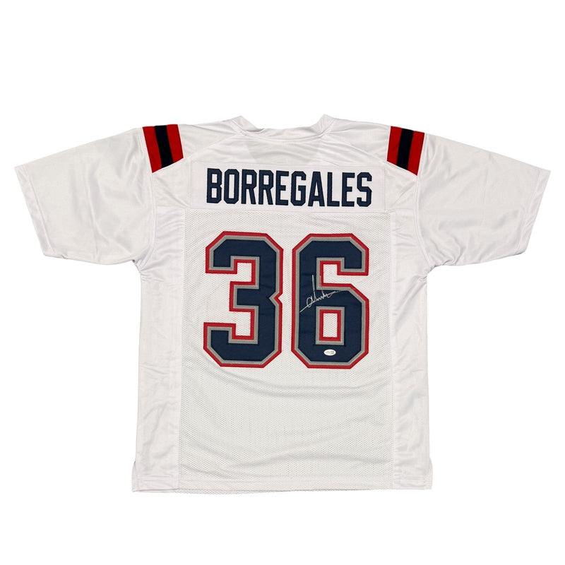 Andres Borregales Signed New England Patriots Custom Jersey JSA Witness COA