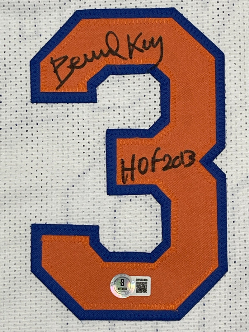 Bernard King Signed Auto NY Knicks Custom Jersey w/ HOF 2013 Beckett W BAS COA