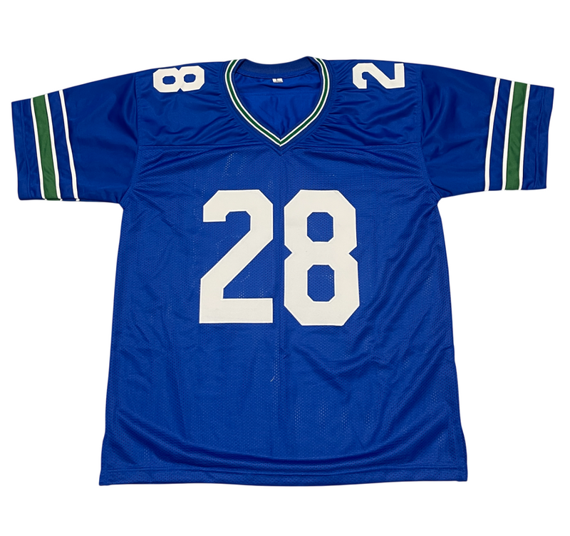 Curt Warner Signed Seahawks Custom Jersey w/ 3x Pro Bowl Beckett BAS COA