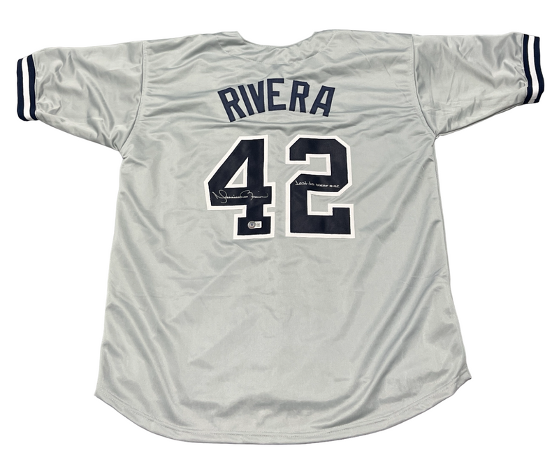 Mariano Rivera Signed Yankees Custom Jersey w/ Last to Wear 42 Beckett W BAS COA