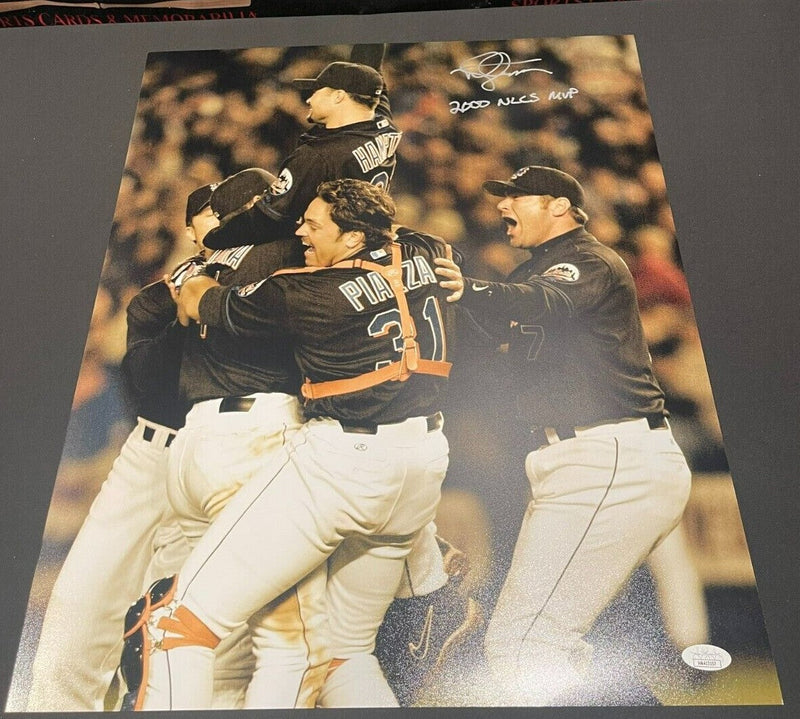 Mike Hampton Signed Auto New York Mets 16x20 Photo "2000 NLCS MVP" JSA WIT COA