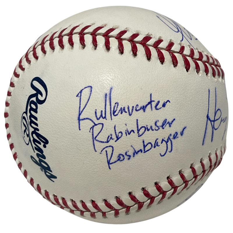 Thomas Ian Nicholas Signed ROMLB Baseball w 7 Names Ins Beckett Witness BAS COA