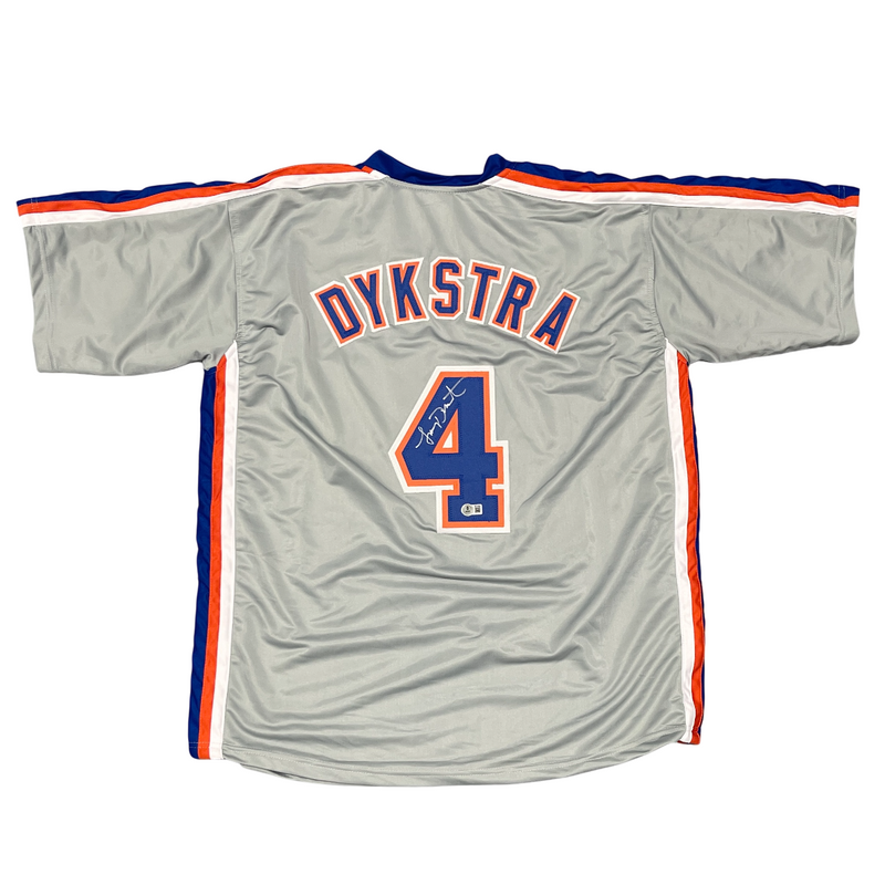 Lenny Dykstra Signed New York Mets Custom Jersey Beckett Witness BAS COA