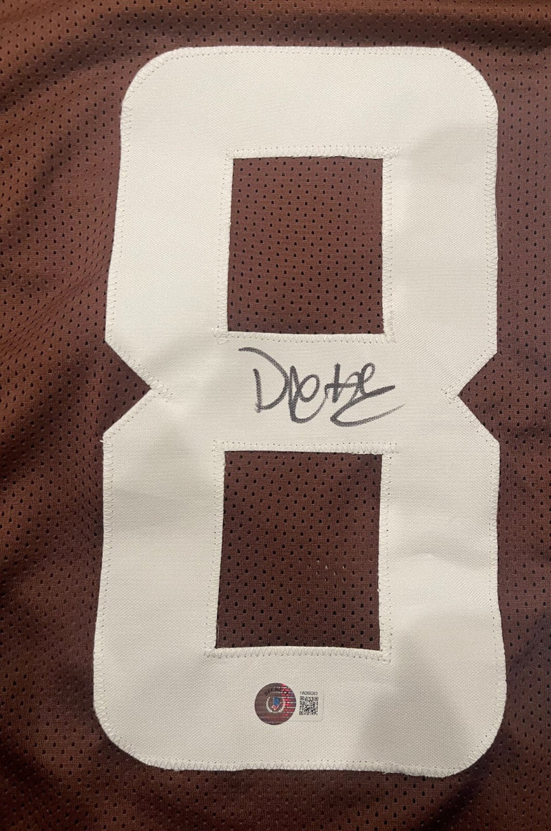 David Njoku Signed Cleveland Browns Custom Jersey Beckett Witness BAS COA