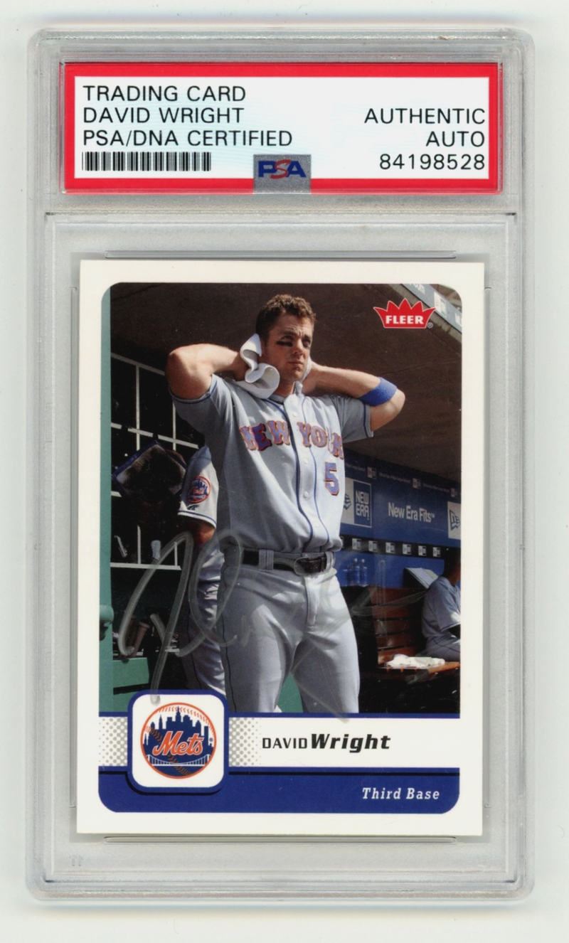 David Wright 2006 Fleer #206 Signed Autograph PSA Authentic Auto New York Mets
