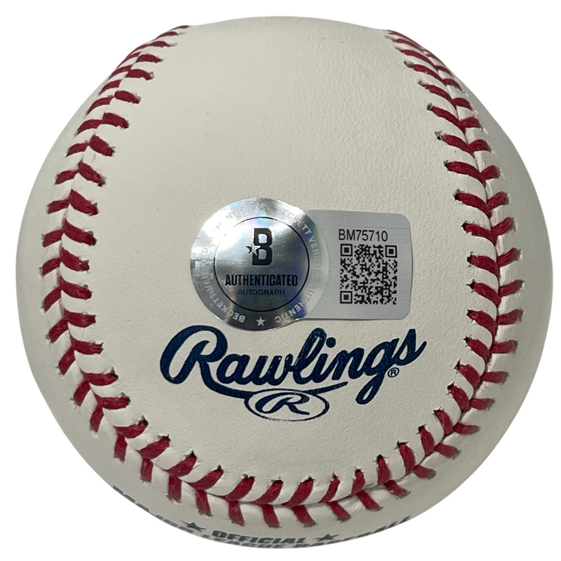 Luis Garcia Signed Rawlings ROMLB Baseball Beckett BAS COA Houston Astros