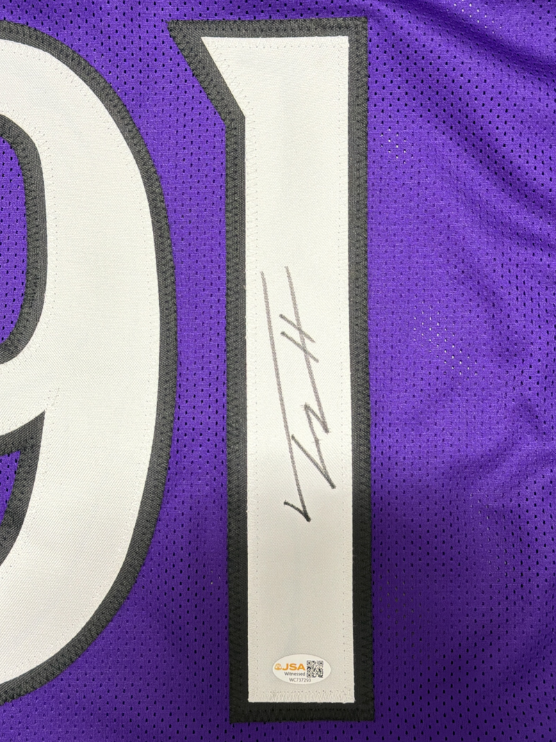 Trey Hendrickson Signed Baltimore Ravens Custom Jersey JSA Witness COA