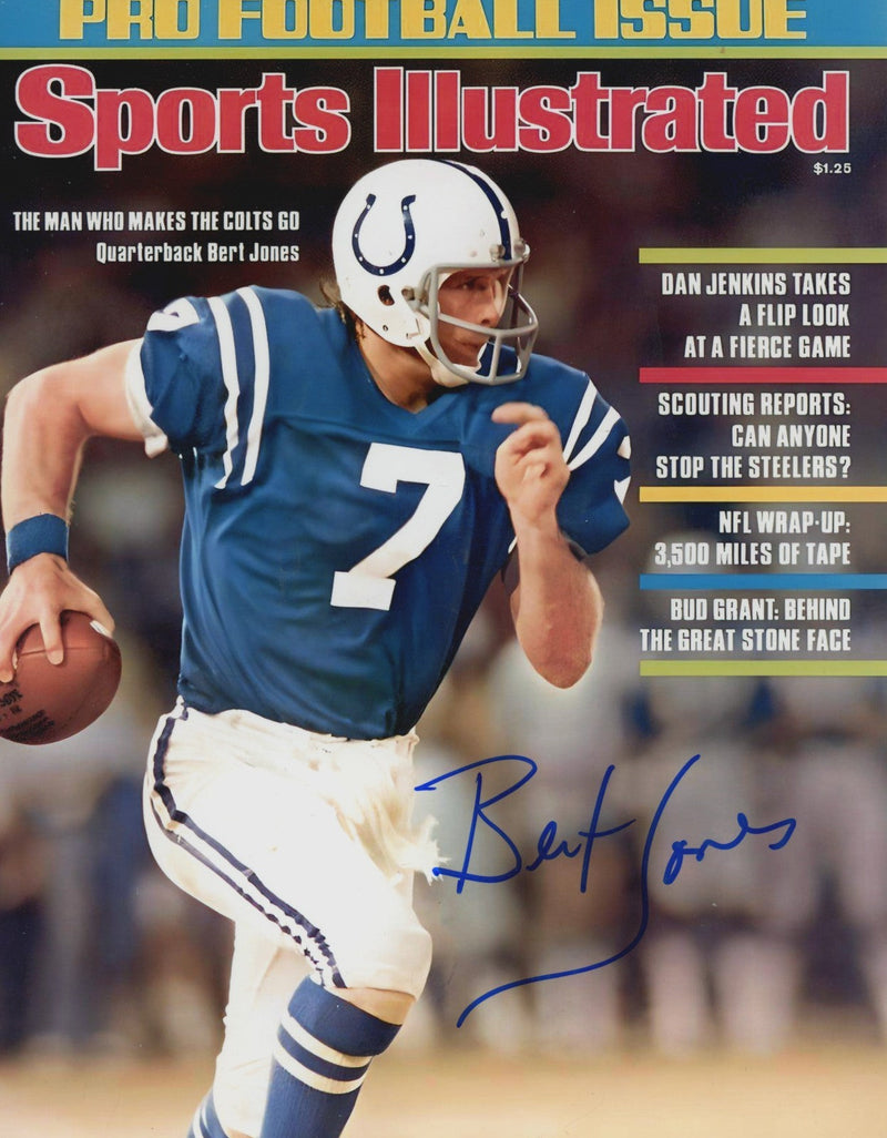 Bert Jones Signed Sports Illustrated SI Baltimore Colts 8x10 Photo LSCM COA #1