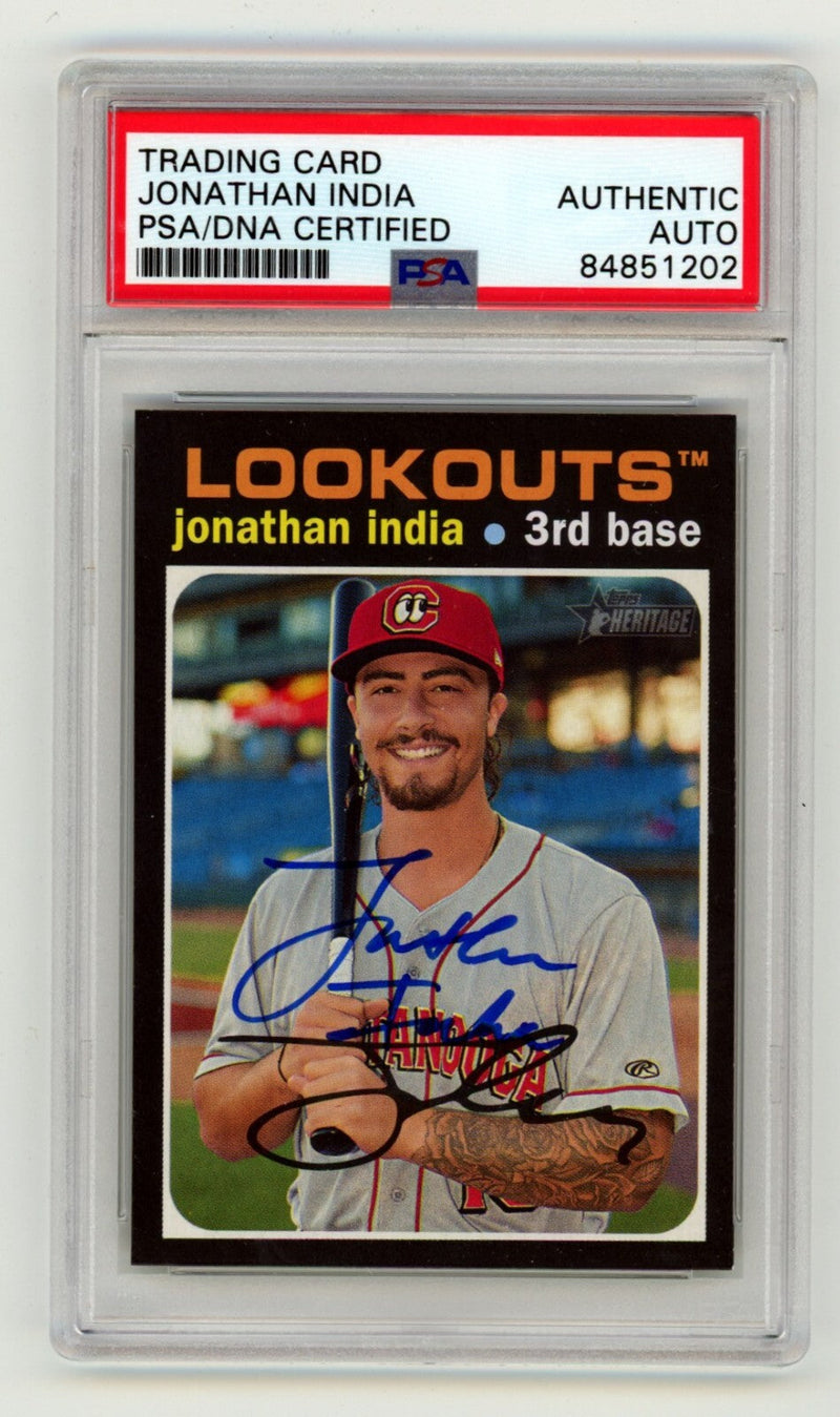 Jonathan India 2020 Topps Heritage #164 RC Signed PSA Authentic Auto Reds Royals