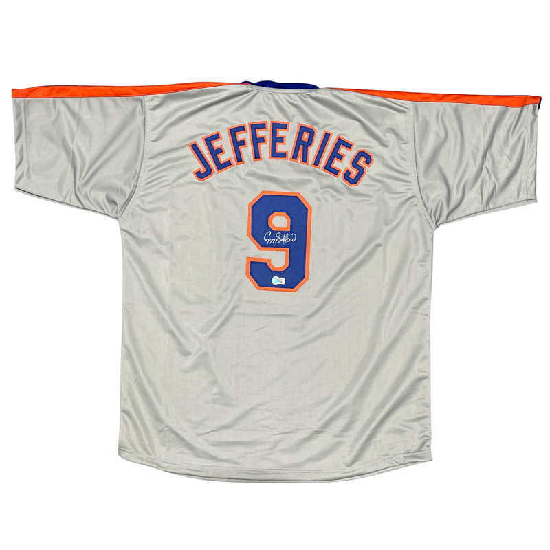 Gregg Jefferies Signed New York Mets Custom Jersey Beckett Witness BAS COA