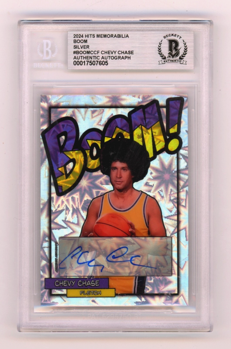 Chevy Chase Fletch 2024 Hits Memorabilia BOOM Silver Signed BGS BAS Auto