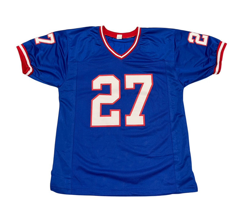Rodney Hampton Signed NY Giants Custom Jersey w/ SB ROH Beckett Wit BAS COA