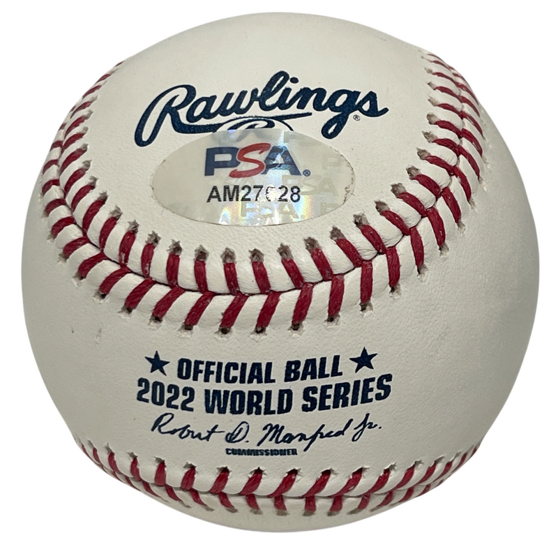 Bill Murphy & Josh Miller Dual Signed Auto 2022 World Series Baseball PSA COA