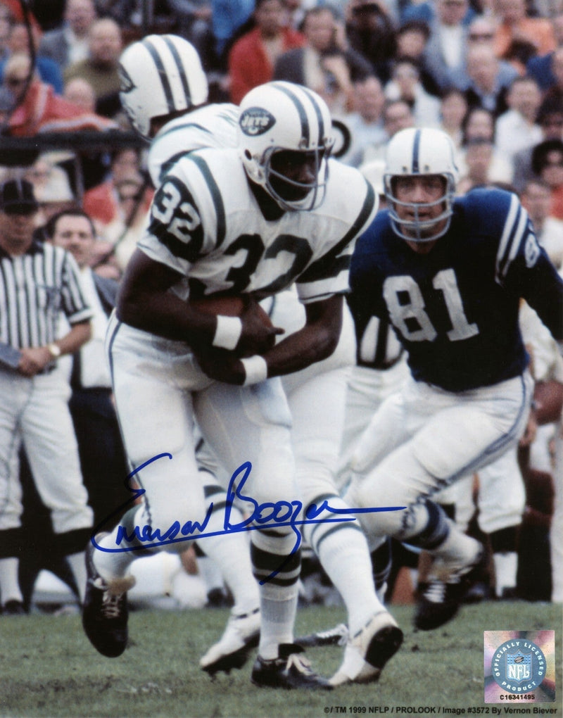 Emerson Boozer Signed Autographed New York Jets 8x10 Photo LSCM COA