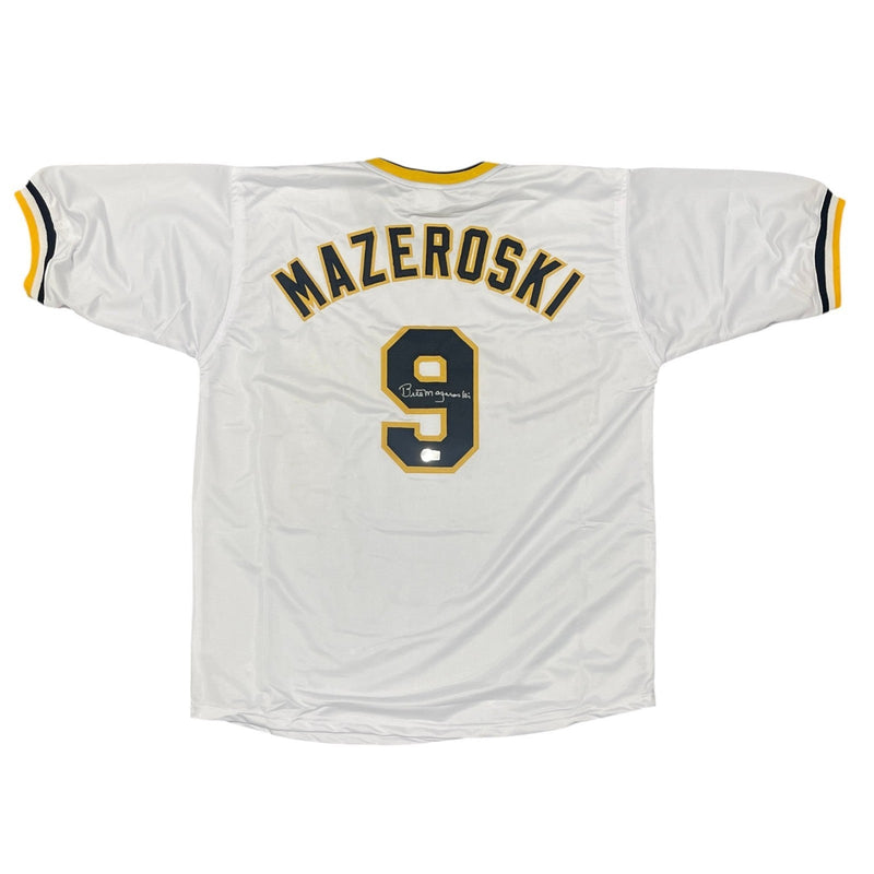 Bill Mazeroski Signed Pittsburgh Pirates Custom Jersey Beckett Wit BAS COA
