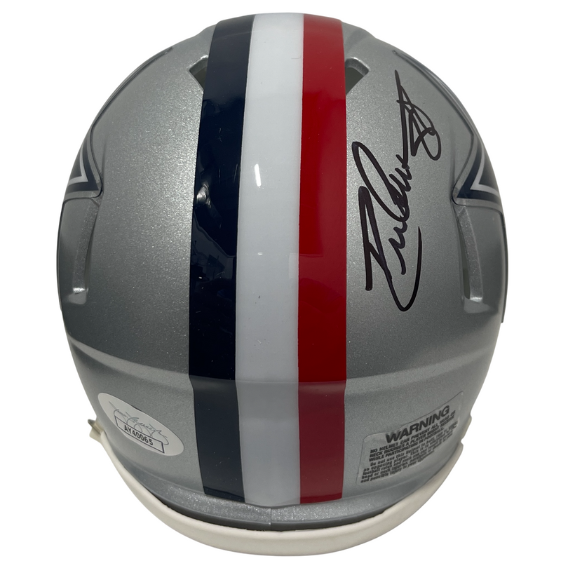 Drew Pearson Signed Cowboys TB Mini Helmet w/ HOF 21 + SB XII Champs JSA COA