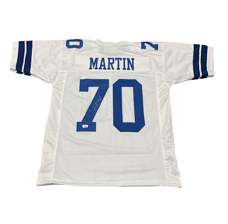 Zack Martin Signed Dallas Cowboys Custom White Jersey Beckett Witness BAS COA