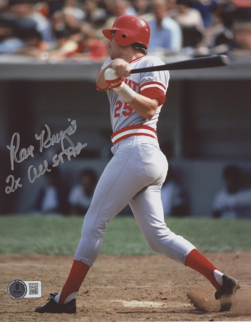 Ray Knight Signed Cincinnati Reds 8x10 Photo w/ 2x All Star Becket BAS COA #3