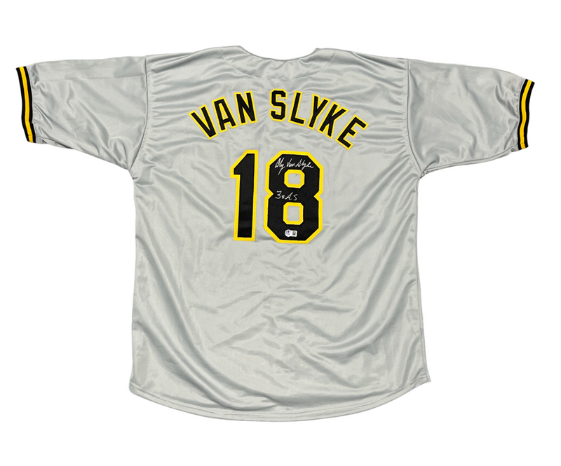Andy Van Slyke Signed Pittsburgh Pirates Custom Jersey w 3x AS Beckett W BAS COA