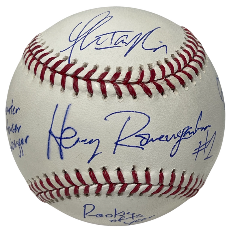 Thomas Ian Nicholas Signed ROMLB Baseball w 7 Names Ins Beckett Witness BAS COA