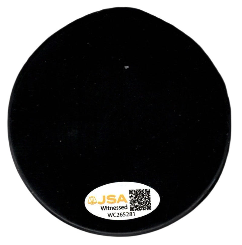 Dennis Seidenberg Signed Germany Logo Puck w/ German Hammer JSA Witness COA