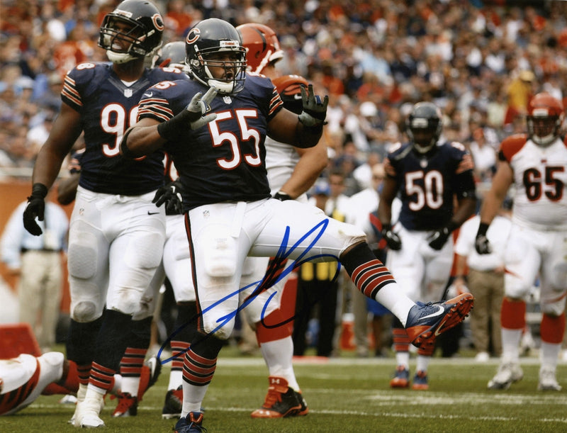 Lance Briggs Signed Autographed Chicago Bears 8x10 Photo LSCM COA #4