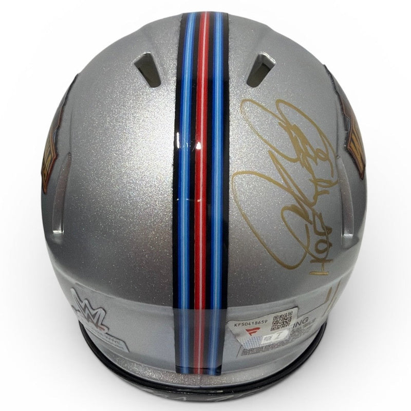 Mankind Mick Foley Signed WrestleMania Mini Helmet Gold #1/1 HOF 13 FANATICS COA