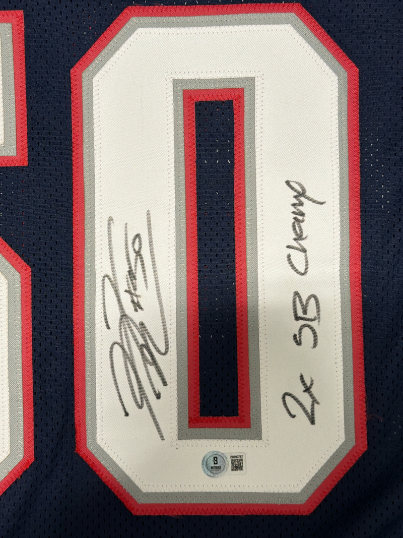 Rob Ninkovich Signed Patriots Custom Jersey w/ 2x SB Champ Beckett Wit BAS COA
