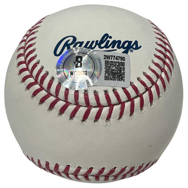 Lee Smith Signed HOF ROMLB Baseball w/ HOF 2019 Beckett Witness BAS COA