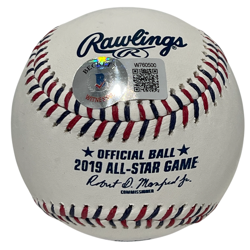 Shane Bieber Signed Auto 2019 All Star Game Baseball MVP + Insc Beckett BAS COA
