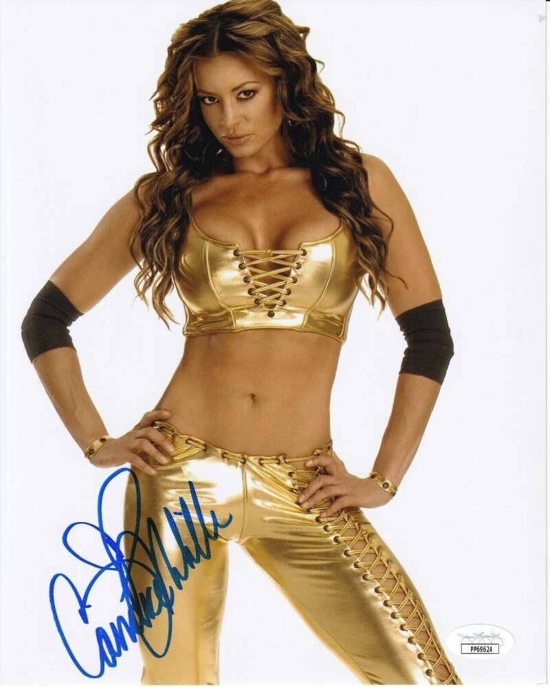 Candice Michelle Signed Autographed 8x10 Photo WWE DIVA SUPERSTAR JSA COA B