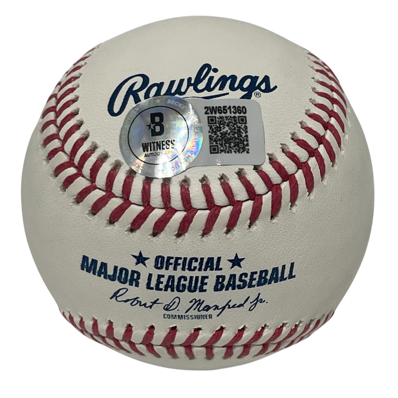 Kevin Mitchell Signed ROMLB Baseball w/ 89 NL MVP Beckett Witness BAS COA