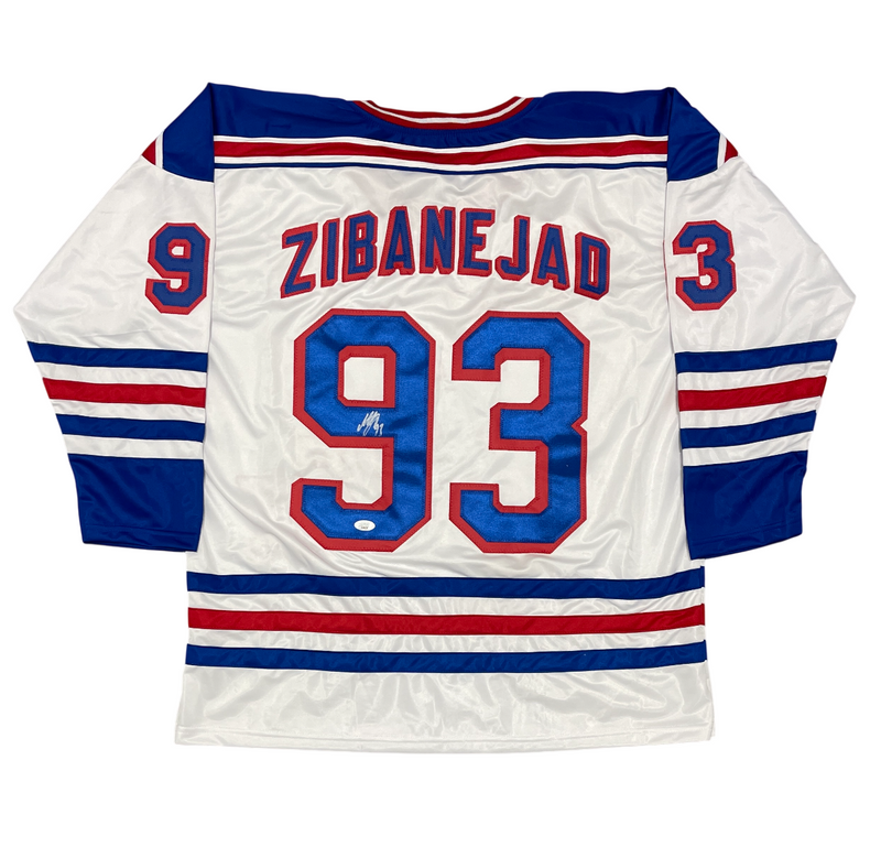 Mika Zibanejad Signed Autographed New York Rangers Custom Jersey JSA COA