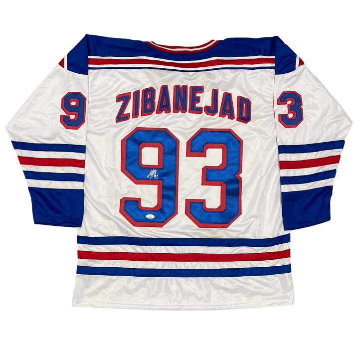 Mika Zibanejad Signed Autographed New York Rangers Custom Jersey JSA COA