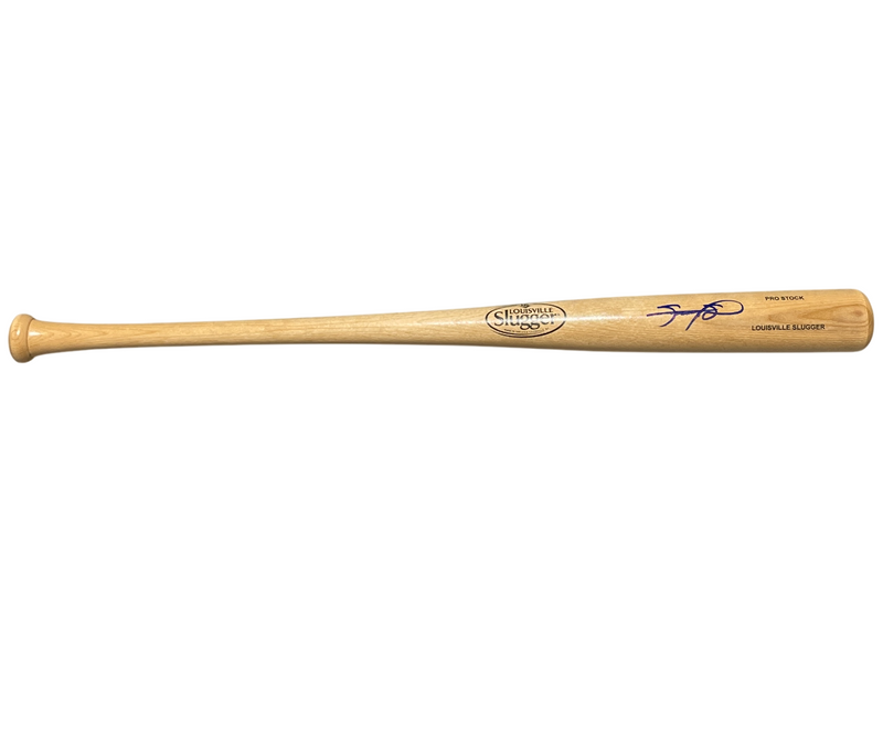 Sammy Sosa Signed Auto Louisville Slugger Natural Bat Beckett Witness BAS COA