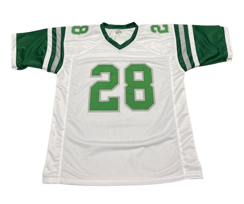 Bill Bradley Signed Philadelphia Eagles Custom White Jersey Beckett Wit BAS COA