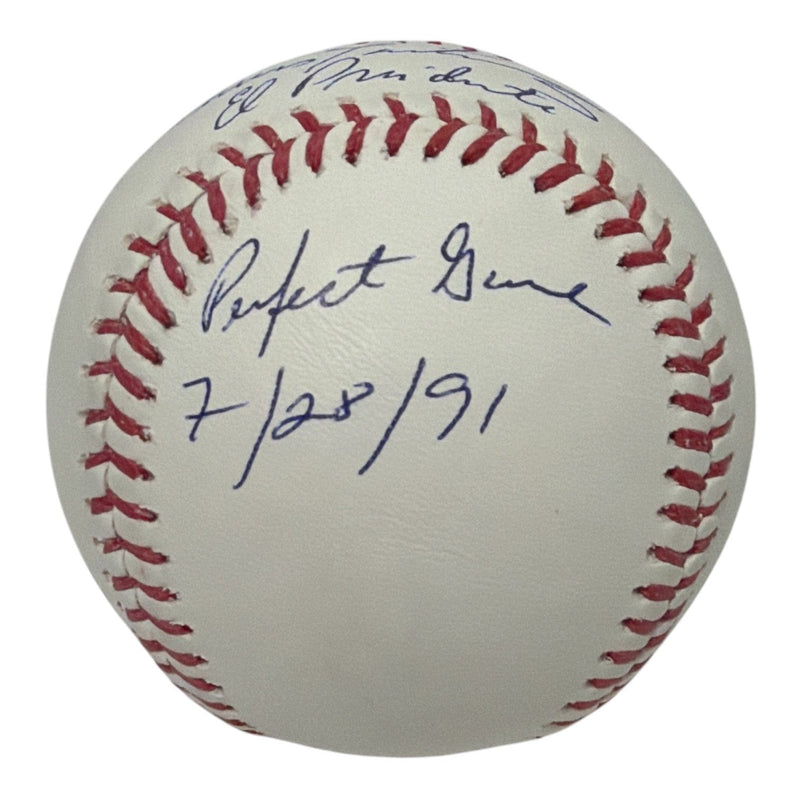 Dennis Martinez Signed Autographed ROMLB Baseball w/ 3x Ins Stat JSA Witness COA