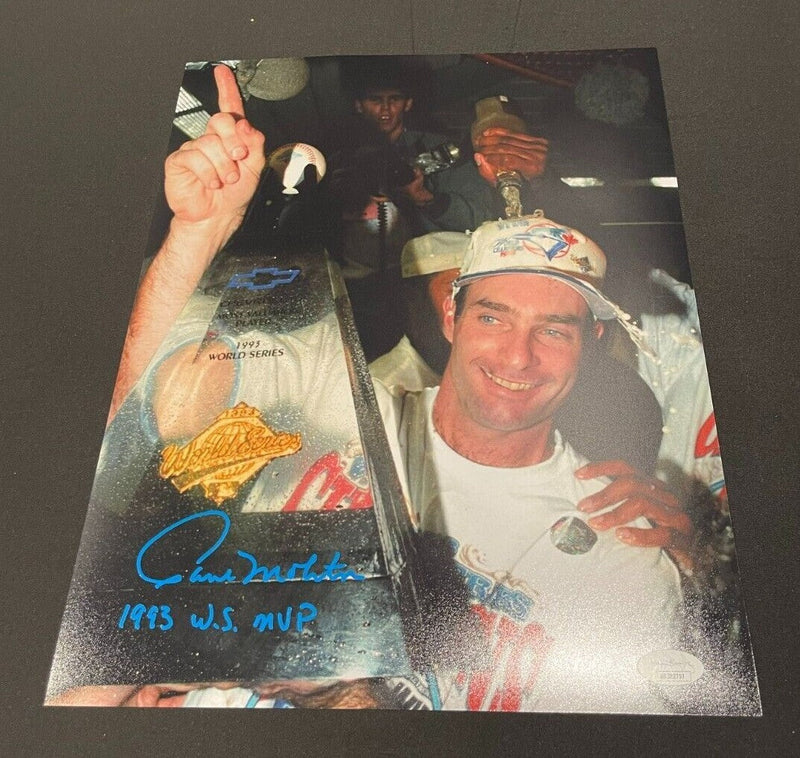 Paul Molitor Signed Toronto Blue Jays 11x14 Photo 1993 WS MVP JSA WIT COA