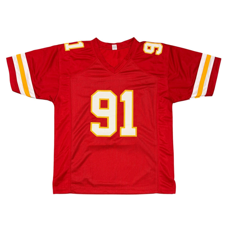 Tamba Hali Signed Autographed Kansas City Chiefs Custom Jersey JSA Witness COA